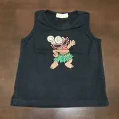 ヒステリックミニ：ハワイアン風キャラクター タンクトップ 黒