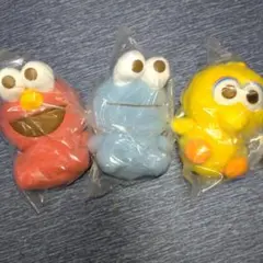 【全3種セット】セサミストリート　ふんわりマスコット　エルモ　クッキーモンスター