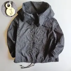 【希少極美品】トクコプルミエヴォル レース カットワーク刺繍 ジャケット 黒のサムネイル