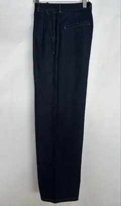 【極美品】GU ハイウエスト タック セミワイド デニム インディゴ Mサイズ