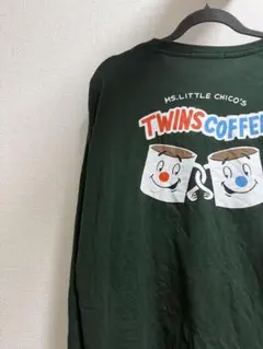 ロンT 長袖Tシャツ　バックプリント　コーヒー　可愛い