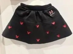 ディズニー　リトシー　スカート　ミッキー刺繍 黒スカート サイズ90