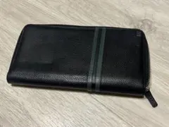 本物 トミー ヒルフィガー 長財布 黒×緑色系Tommy Hilfiger e2