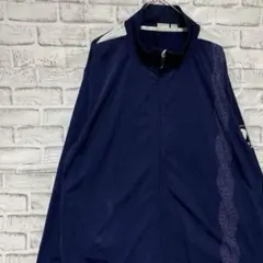 アンブロ ジャージ　トラックジャケット　ネイビーXL ロゴ刺繍819