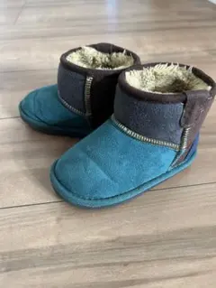 美品　キッズ　ムートンブーツ　秋冬　もこもこ　15cm