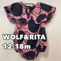 Wolf&Rita／ウルフアンドリタ　ロンパース　12〜18m/80❤️ピンク
