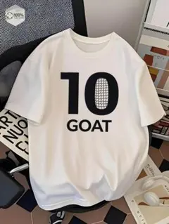10 GOAT デザイン 半袖Tシャツ ホワイト