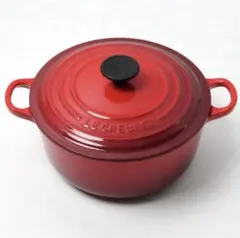 更に値下げ‼️ レア✨ル・クルーゼ　ローフパン　チェリーレッド シグニチャー ココット・ロンド 20cm チェリーレッド (ブラック