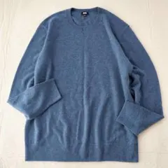 【大きいサイズXL】UNIQLO◇カシミヤクルーネックセーター ノームコアのサムネイル