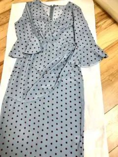 ‼︎超・超‼︎目玉商品‼︎大人気アイテム・ブルードット柄ワンピースドレス『新品』M