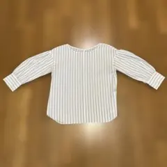 アンタイトル　ブラウス　ストライプ　白　UNTITLED