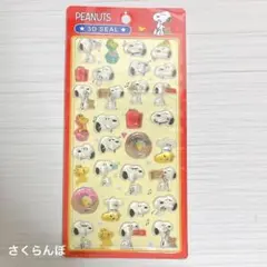 スヌーピー　ぷっくりシール　3Dシール　赤 レッド【国内ライセンス 正規品】のサムネイル