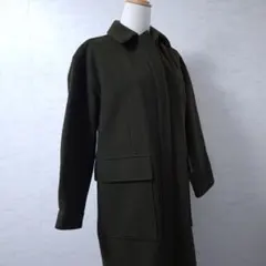 ローズバッド ミリタリー ウール混 ロングコート チェスターコート カーキ 送