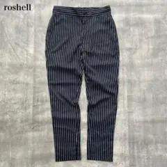 ロシェル【M】スラックスパンツ テーパードシルエット スリム ピンストライプ