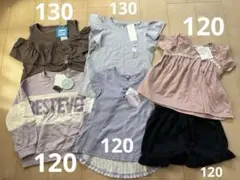 女の子　服 5点セット Tシャツ　トレーナー 120〜130