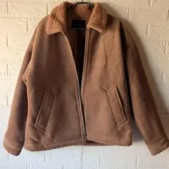 ニコアンド　コールボアジップブルゾン　ベージュ　3