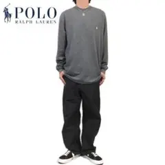 新品正規 ＸＬ ポロラルフローレン ワッフルロンＴ サーマルロンＴ グレー