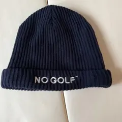 NO GOLF ニットキャップ　ネイビー　no coffee clubhaus