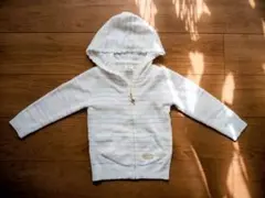 ホワイトストライプフード付きパーカー