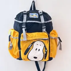 PEANUTS SNOOPY リュック キッズ黄黒軽量多収納 スヌーピー通園遠足
