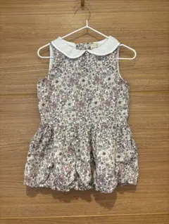 petit main フラワープリント ワンピース