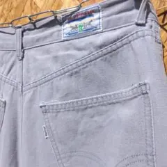 レア！綿麻　Levis リーバイス　カラーパンツ　グレー　タック　テーパード