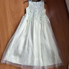 キッズ ドレス ノースリーブ 150cm パステルグリーン