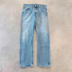 リーバイス501 Levis W32 ブルーデニム 青 古着 ヒゲ 18937