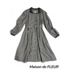 メゾンドフルールプチローブカノン　チェックシャツワンピース Maison de FLEUR - 【canone】チェックシャツワンピース【神田