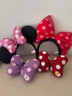 ミニーマウスカチューシャ4個セット