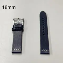 時計ベルト レザーベルト 18mm 牛革　本革　替ベルト 交換 ネイビー 4