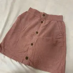 コーデュロイスカート タイトスカート くすみピンク