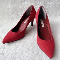 【新品】ダイアナ　パンプス　ハイヒール　赤　ポインテッドトゥ　23.5cm
