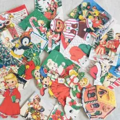 コラージュシート　クリスマス　ジャンクジャーナル　手帳　ノート　デコ　素材