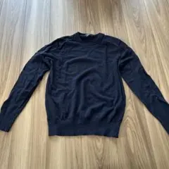 【UNIQLO】ネイビー　毛100% ニット　Sサイズ