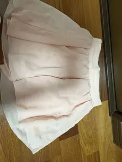 薄いピンク フレアスカート ゴムウエスト