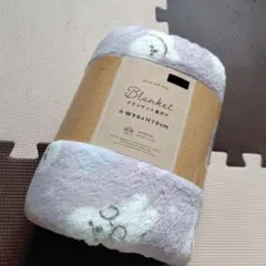 ブランケット　ビジョンフリーゼ柄　犬柄　裏ボア合わせ　ひざ掛け　膝掛け