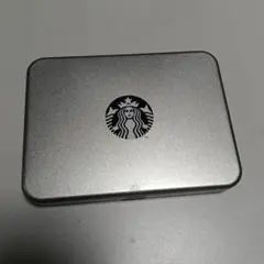 スターバックス シルバー缶 約10cm x 7cm x 2cm
