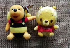 くまのプーさんマスコットキーホルダー２個セット