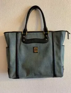 DIESEL デニムレザー トートバッグ メタルロゴのサムネイル