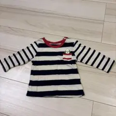 chocol raffine robe ボーダー長袖Tシャツ わんわん　80cm