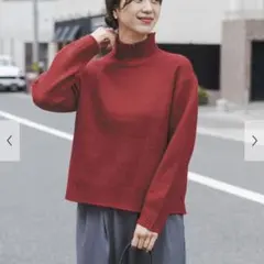 タートルネックニットプルオーバー