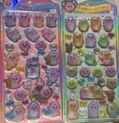 おぱんちゅうさぎ　モンチッチ　うるちゅるポップシール 正規品５枚セット