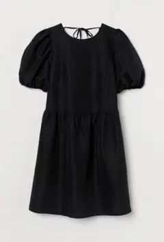 H&M パフスリーブナイロンワンピース