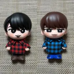 すのチルソフビ チェックシャツ 赤＆青 ゆり組