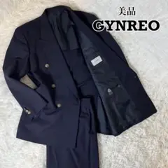 美品 日本製　GYNREO スーツ セットアップ 銀ボタン 背抜き ネイビー