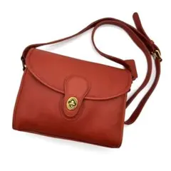 old coach shoulder bag turn lock brown