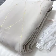 2枚組　遮光ドレープカーテン 幅100cm丈135cm ライトベージュ　遮熱