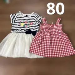 女の子　夏服　80