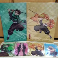 鬼滅の刃 アニプレックスオンラインくじ E賞 クリアファイル F賞 クリア色紙